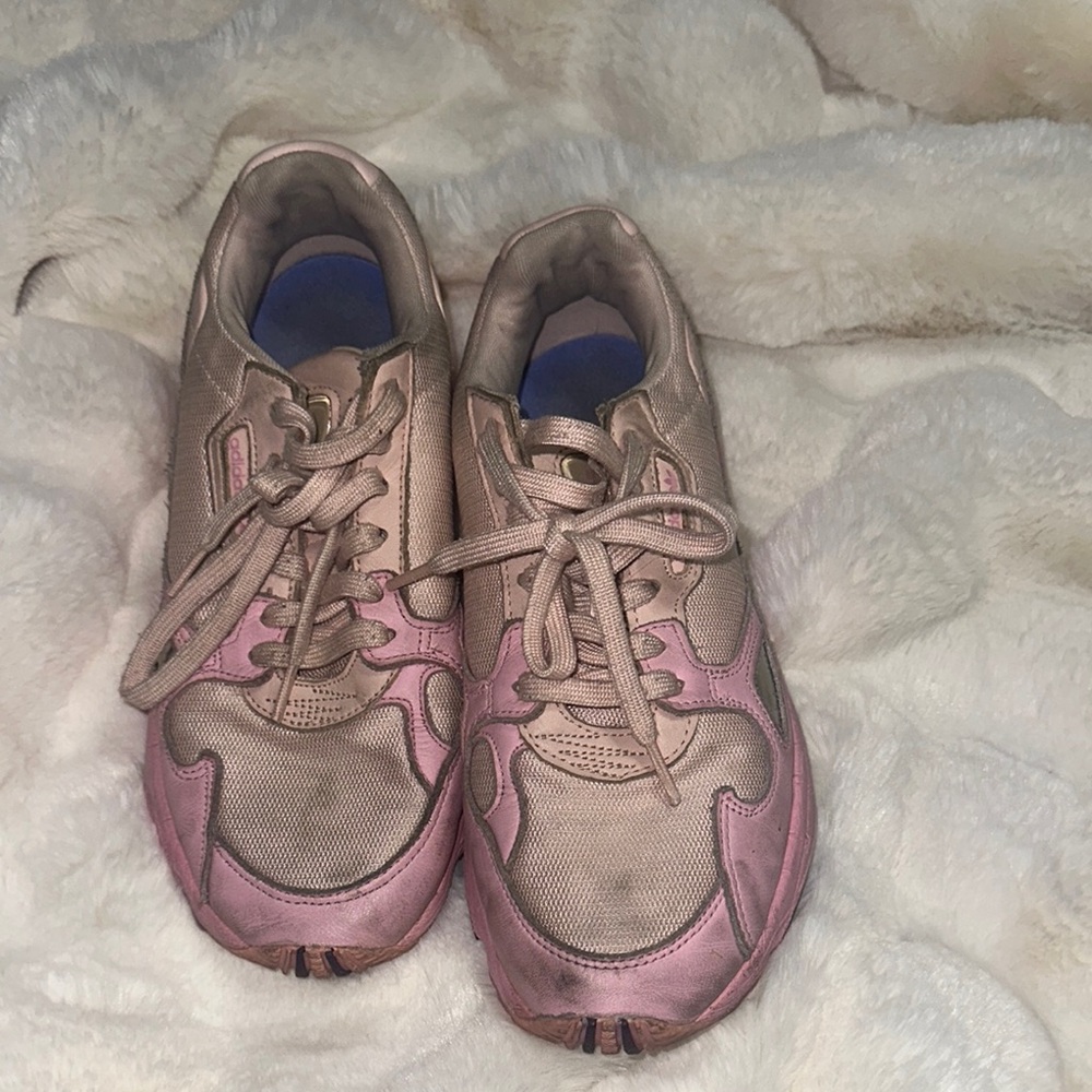 Pink and Tan Sneakers